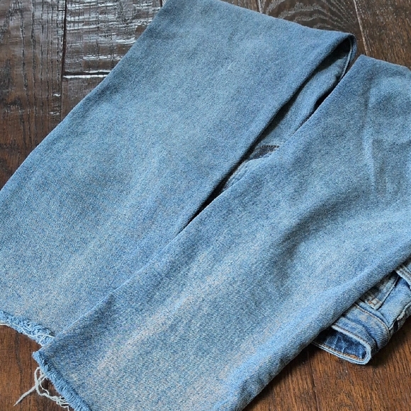 KUT FROM THE KLOTH I Reese Raw Edge Ankle Straight Leg Denim Blue Jeans, 10 - Picture 8 of 12